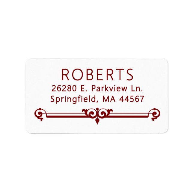 Minimal Modern Return Address Labels (Front)