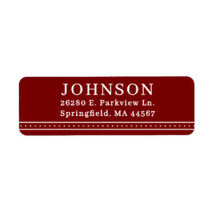 Minimal Modern Return Address Labels