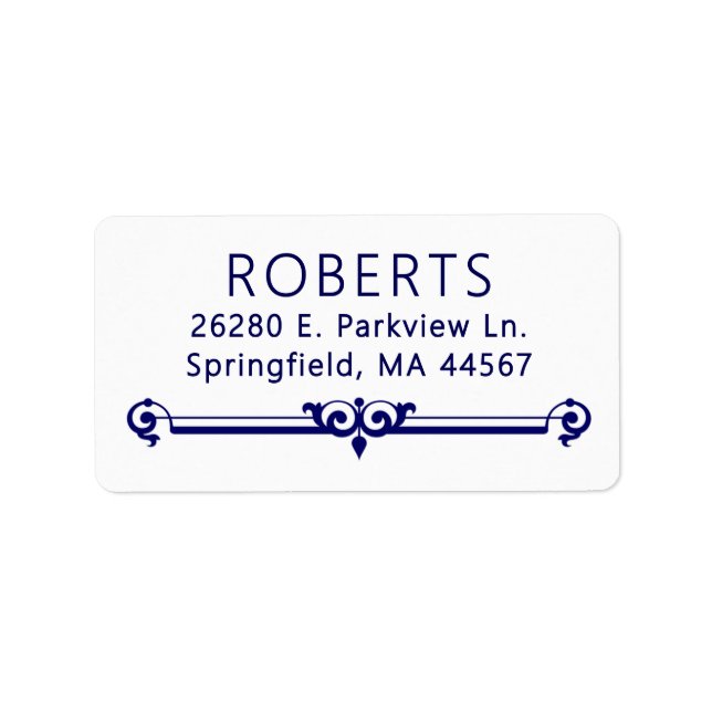 Minimal Modern Return Address Labels (Front)