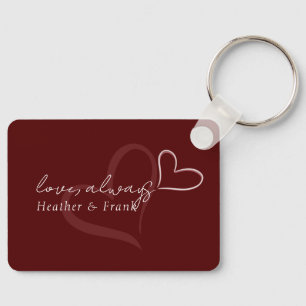 Minimal Modern Romantic Chic Love Always Valentine Keychain
