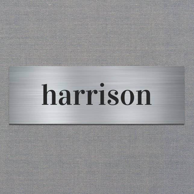Minimal Modern Silver Name Tag (Creator Uploaded)
