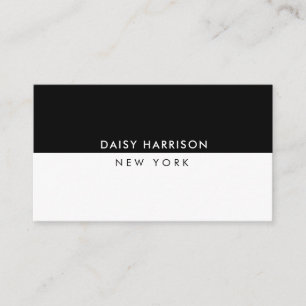 Minimal Modern Simple Luxury White and Black Business Card