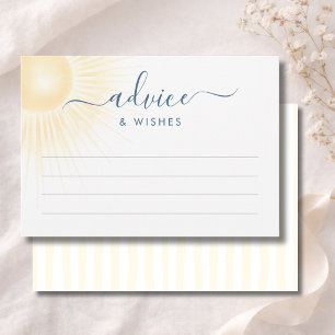 Minimal Modern Sunshine Rays Advice & Wishes Card