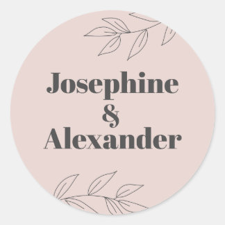 Minimal Modern Theme Classic Round Sticker