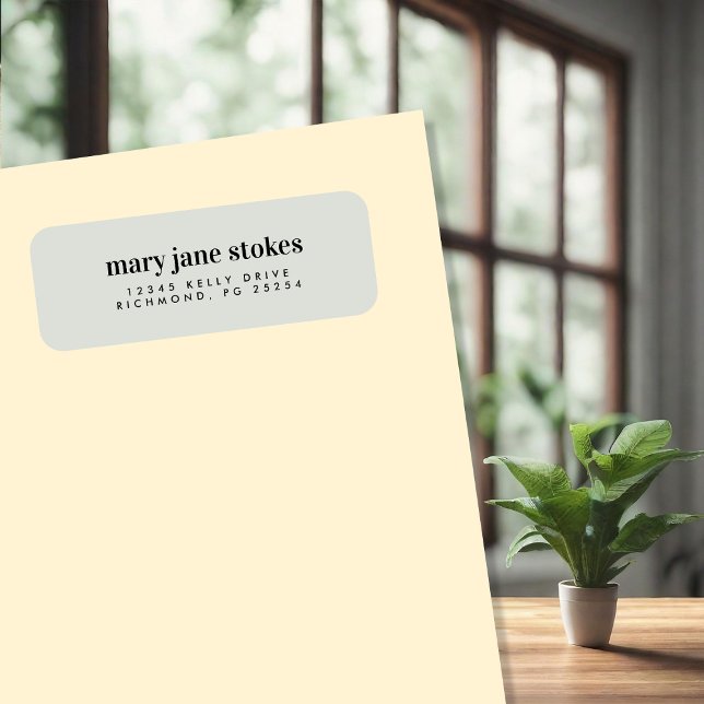 Minimal Modern Typography Name Return Address (Creator Uploaded)
