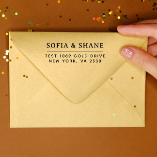 Minimal Modern Typography Name Return Address Self Self-inking Stamp