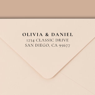 Minimal Modern Typography Return Address Self-inking Stamp