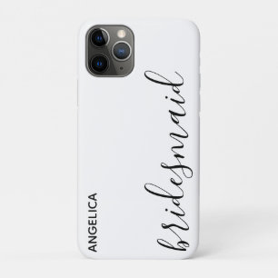 Minimal Modern Typography Wedding Bridesmaid Gift iPhone 11 Pro Case