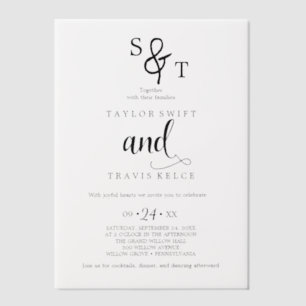 Minimal Modern Vellum Invitation