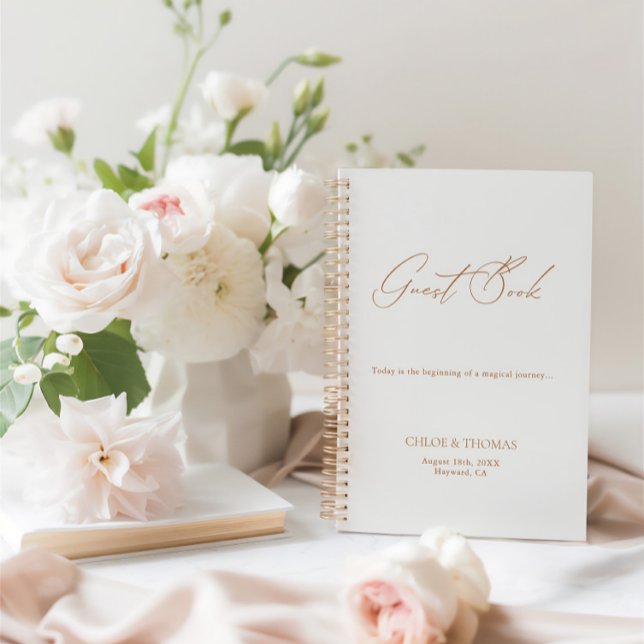 Minimal Modern Wedding Guest Book Spiral Notebook (Minimal Modern Wedding Guest Book Spiral Notebook)