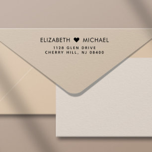 Minimal Modern Wedding Return Address Self-inking Stamp