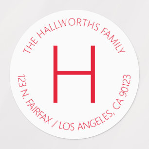 Minimal Modern White & Red Waterproof