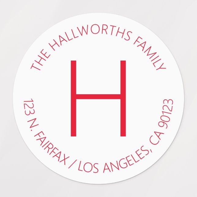 Minimal Modern White & Red Waterproof (Design 2)