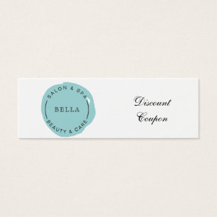 Minimal moderne Aqua Salon et carte de réduction S