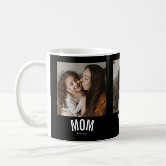 Minimal Mom Established Black 3 Photo Coffee Mug