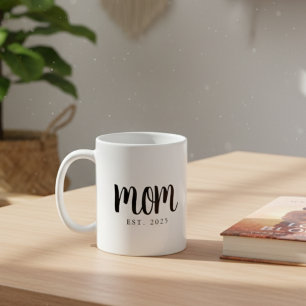 Minimal Mom Established Gift New Mom Coffee Mug