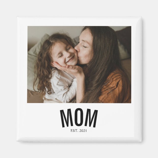 Minimal Mom Established Photo Magnet (Front)