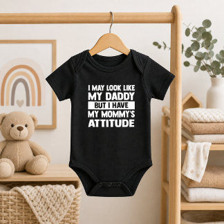 Minimal Mommy Attitude Baby Design Bodysuit