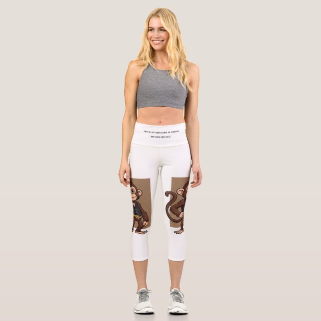 Minimal Monkey – Calm Motion High Waisted Capris (Front)