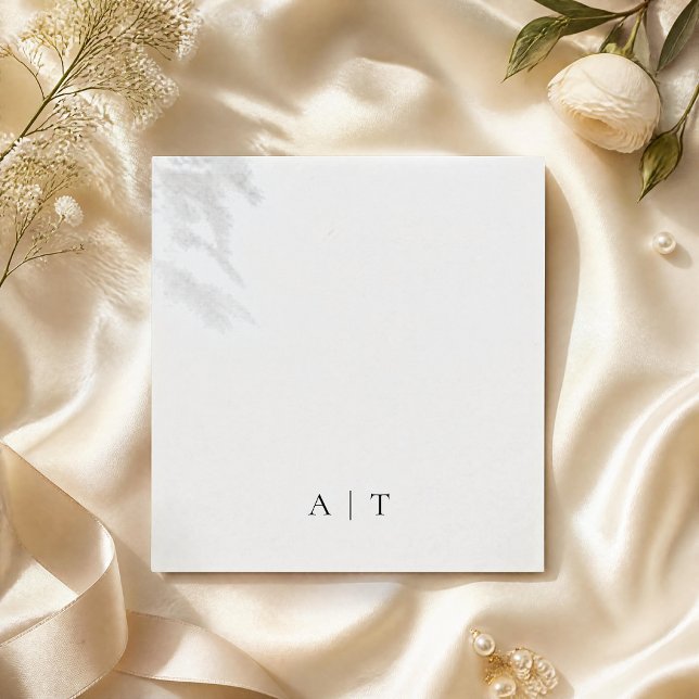 Minimal Monogram Couples Initials Wedding Napkin (Creator Uploaded)