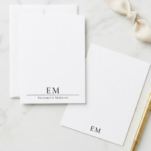 Minimal Monogram Elegant Modern Vertical  Card