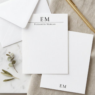 Minimal Monogram Elegant Professional Veritical  Card