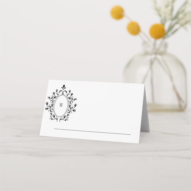 Minimal Monogram Event Card (Back)