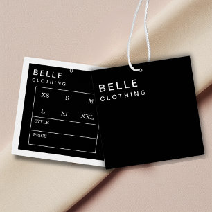 Minimal Monogram Modern Business Hang tag