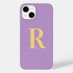 Minimal Monogram Modern Purple Lilac Case-Mate iPhone 14 Case