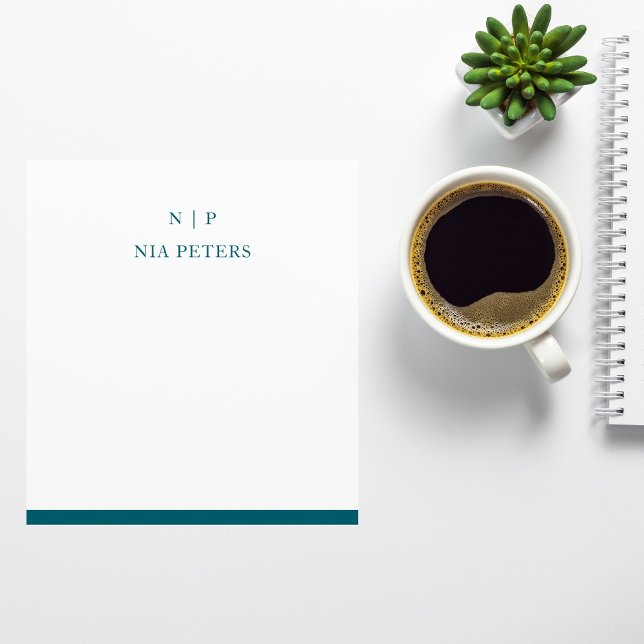 Minimal Monogram Personalized Memo Notepad (Creator Uploaded)