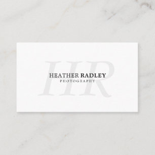 Minimal Monogram Professional Business Cards
