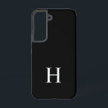 Minimal Monogram Samsung Galaxy Case<br><div class="desc">Create your own Black & White Elegant Modern Minimalist Classic Monogram Samsung Case Elevated, classic and timeless, this simple black and white monogram phone case features a bold monogrammed initial in a minimalist, traditional design. Perfect for personalized style - personalize and customize with your own monogram and colour for a...</div>