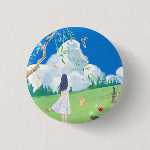 Minimal Morning 1 Inch Round Button