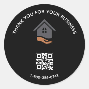 Minimal Mortgage / Insurance Thank You Sticker