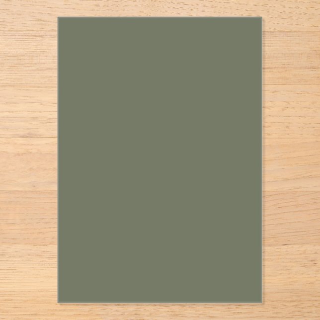 Minimal Moss Green Acrylic Invitation – Customize (Front)
