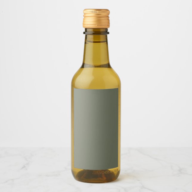Minimal Moss Green Bottle Label – Customizable (Front)