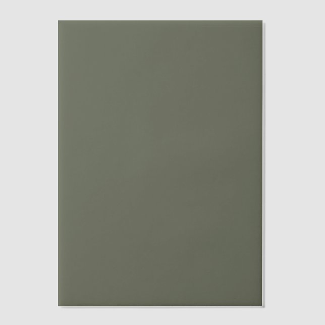 Minimal Moss Green Vellum Overlay – Customizable Invitations (Front)