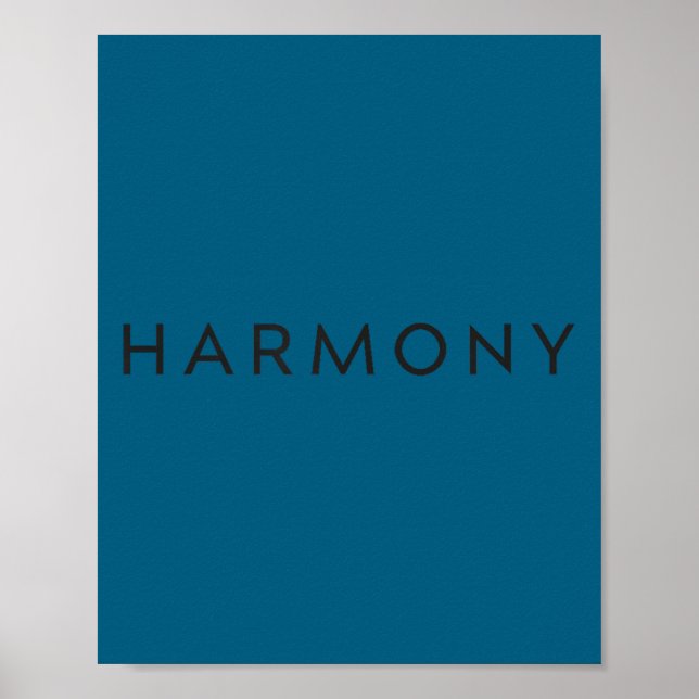 Minimal Motivational Quote Harmony Insration  Poster (Front)