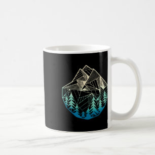 Minimal Mountains Geometry Outdoor Hiking Coffee Mug