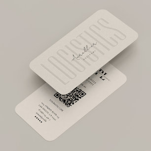 Minimal Moving Logistics Professional Sand Business Card