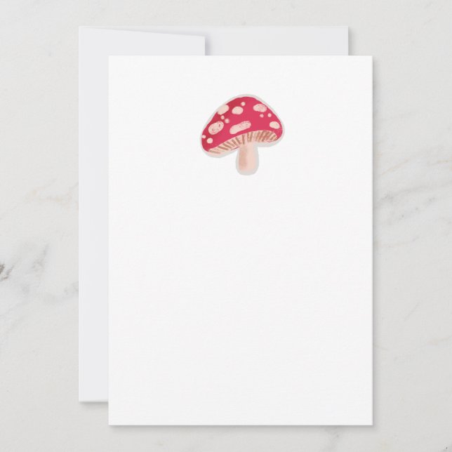 Minimal Mushroom Flat Card  (Front)