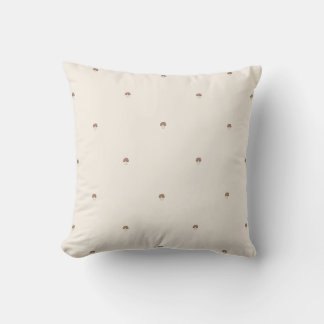 Minimal Mushroom Pattern Pillow – Light Background