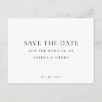 Minimal Muslim Wedding Non-Photo Save The Date