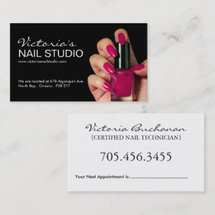 Minimal Nail Tech Appointment Card 