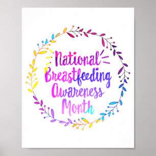 Minimal National Breastfeeding Awareness Month New Poster