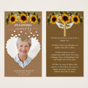 Minimal Natural Memorial Funeral Bookmark
