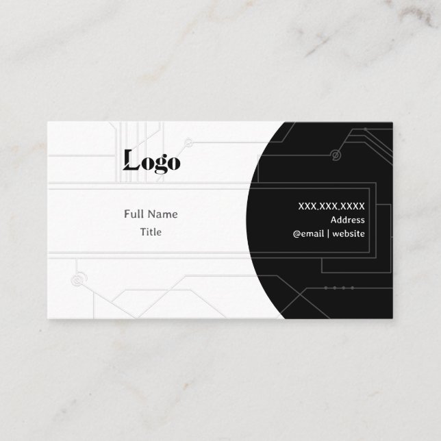 Minimal Networking Business Card (Front)