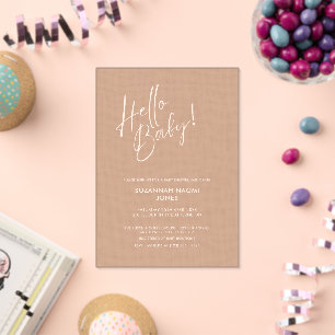 Minimal Neutral Baby Shower Acrylic Invitation