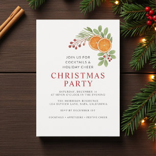 Minimal Neutral Christmas Holiday Party Invitation