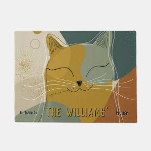 Minimal Norwegian Forest Cat Housewarming Gift Doormat